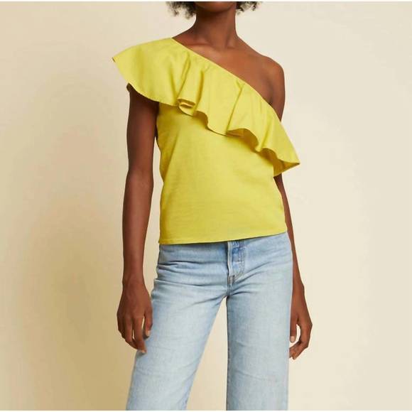 NEW NATION LTD noella top in chartreuse - Picture 5 of 7